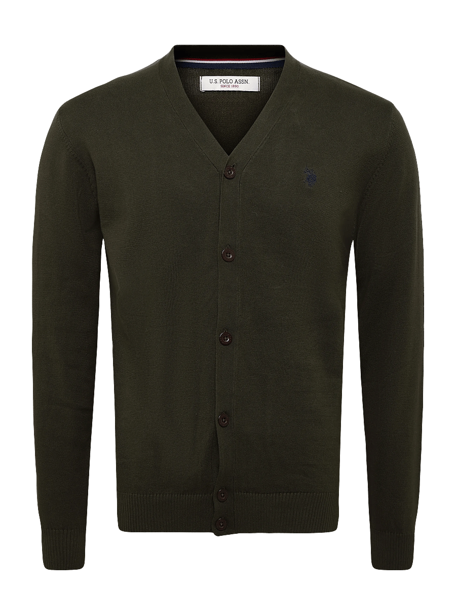 U.S. Polo Assn. - USPA Knit Cardigan Dolovan Men - strickjacken - forest night - 0