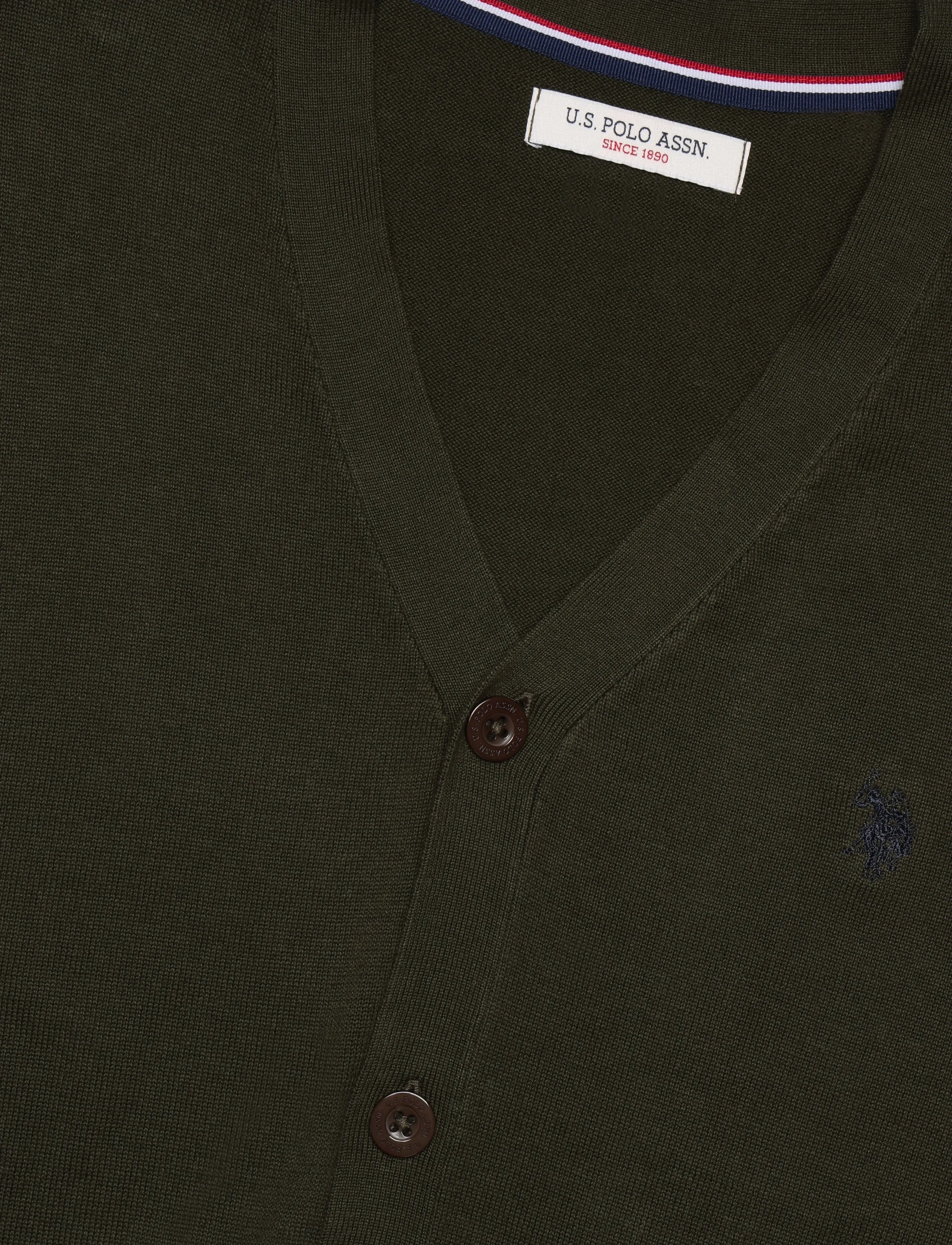 U.S. Polo Assn. - USPA Knit Cardigan Dolovan Men - strickjacken - forest night - 2
