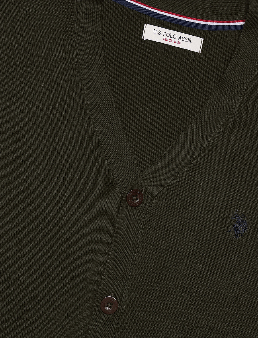 U.S. Polo Assn. - USPA Knit Cardigan Dolovan Men - strickjacken - forest night - 2