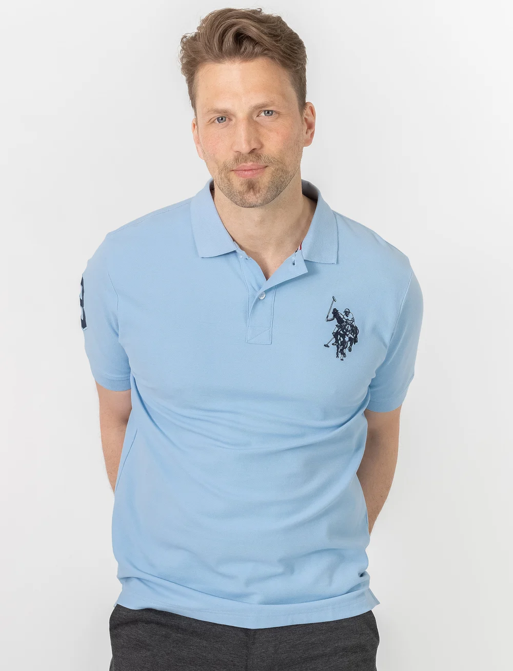 U.S. Polo Assn. - USPA Polo Alfredo Men - kortærmede poloer - placid blue - 0
