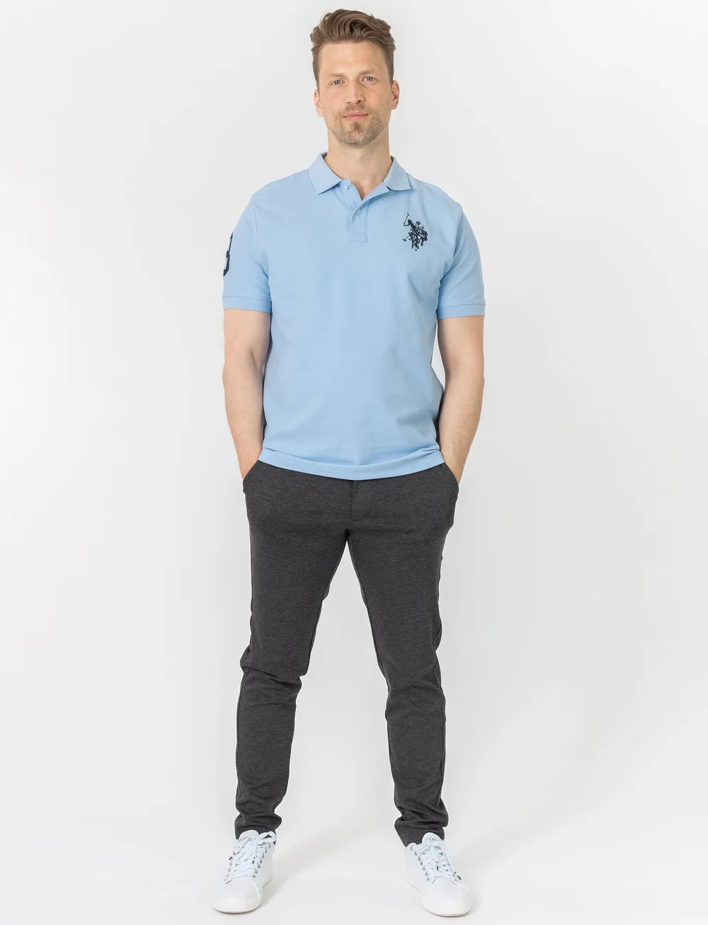 U.S. Polo Assn. - USPA Polo Alfredo Men - kortærmede poloer - placid blue - 4