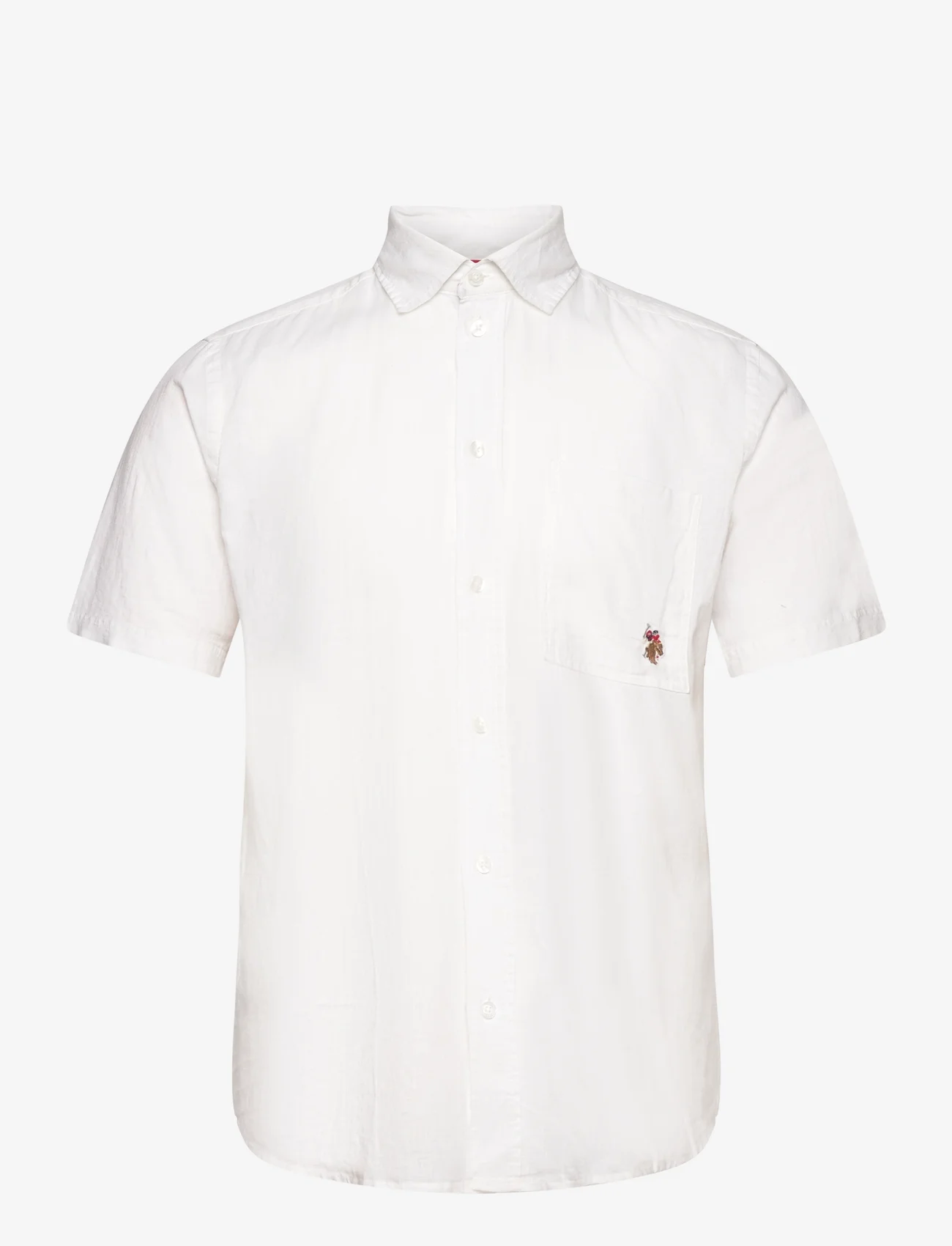 U.S. Polo Assn. - USPA SS Shirt Flori Men - hørskjorter - white - 0