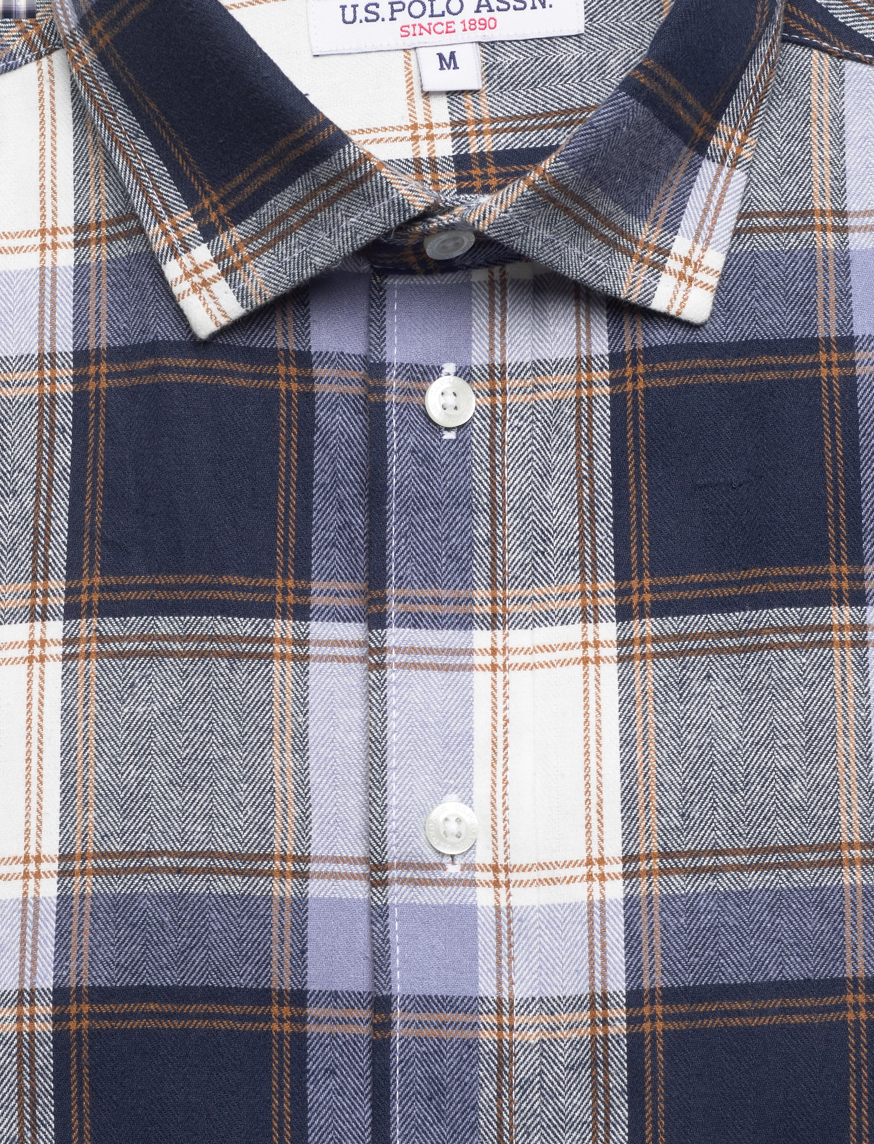 U.S. Polo Assn. - Gary reg Flannel USPA M SHIRT - cloud dancer - 2