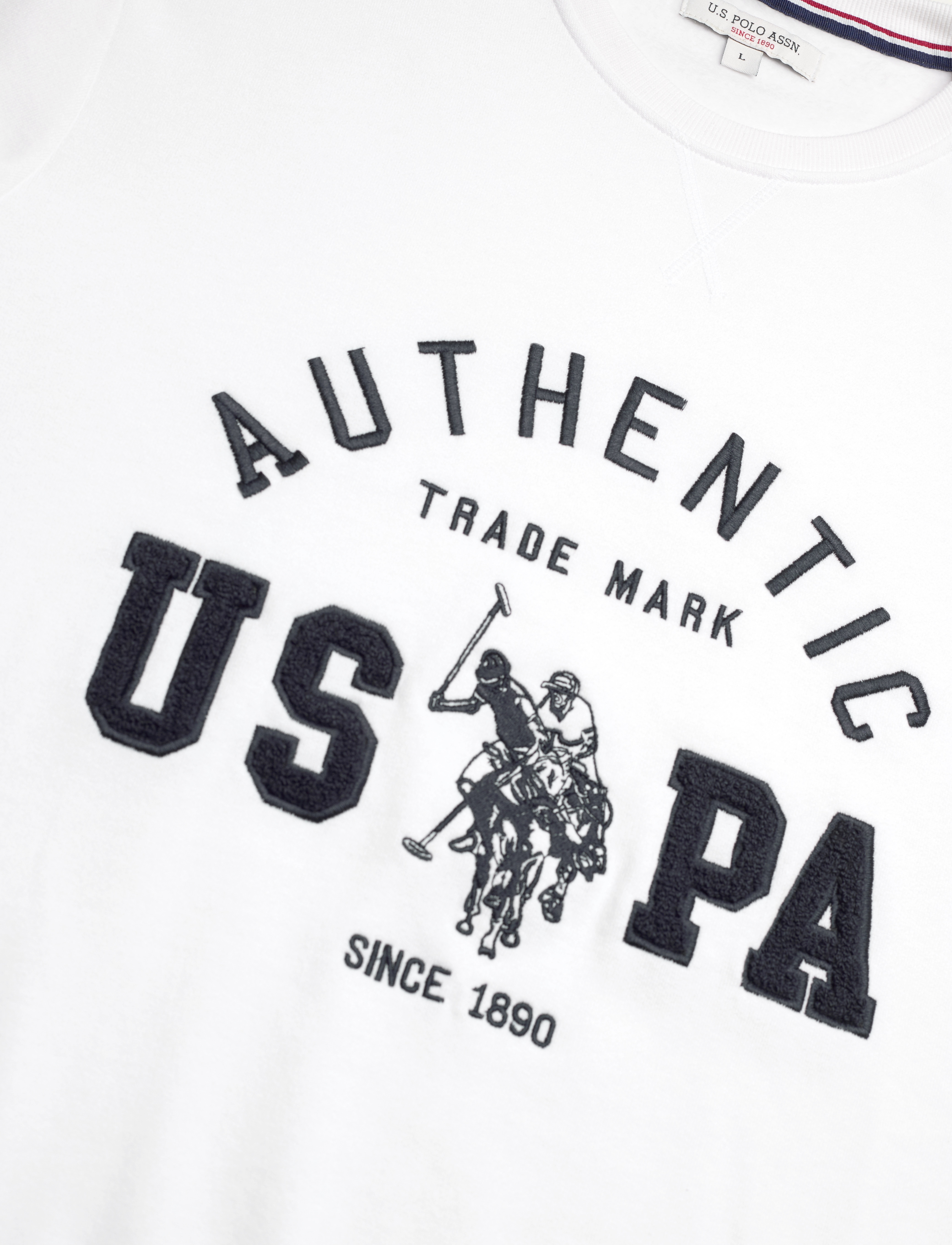 U.S. Polo Assn. - JOE reg cw cot pe USPA M SWEAT - white - 2