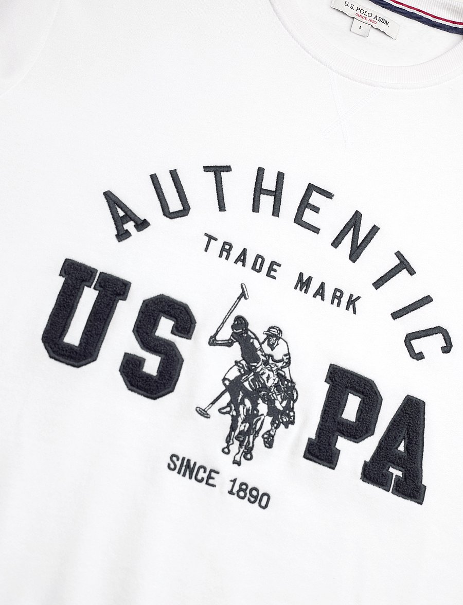 U.S. Polo Assn. - JOE reg cw cot pe USPA M SWEAT - white - 2