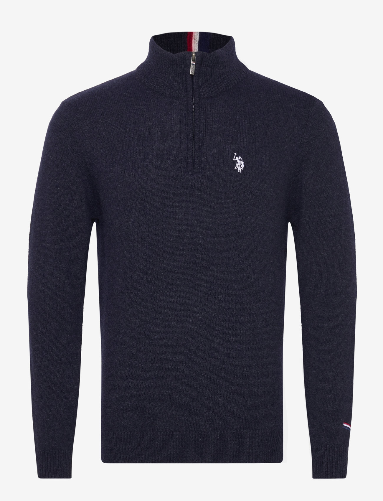 U.S. Polo Assn. - KEVIN REG LW HZ USPA M KNIT - tõmblukk-kaelusega džemprid - 19-4020tcx dark sapphire - 0