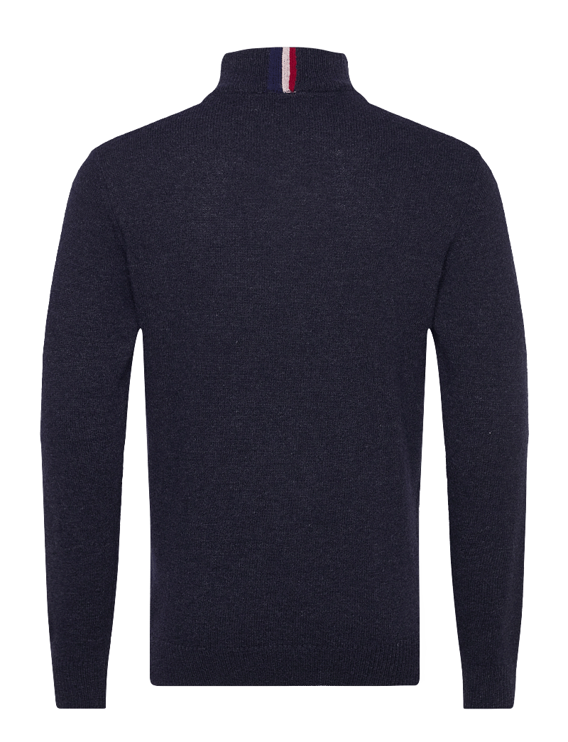 U.S. Polo Assn. - KEVIN REG LW HZ USPA M KNIT - tõmblukk-kaelusega džemprid - 19-4020tcx dark sapphire - 1