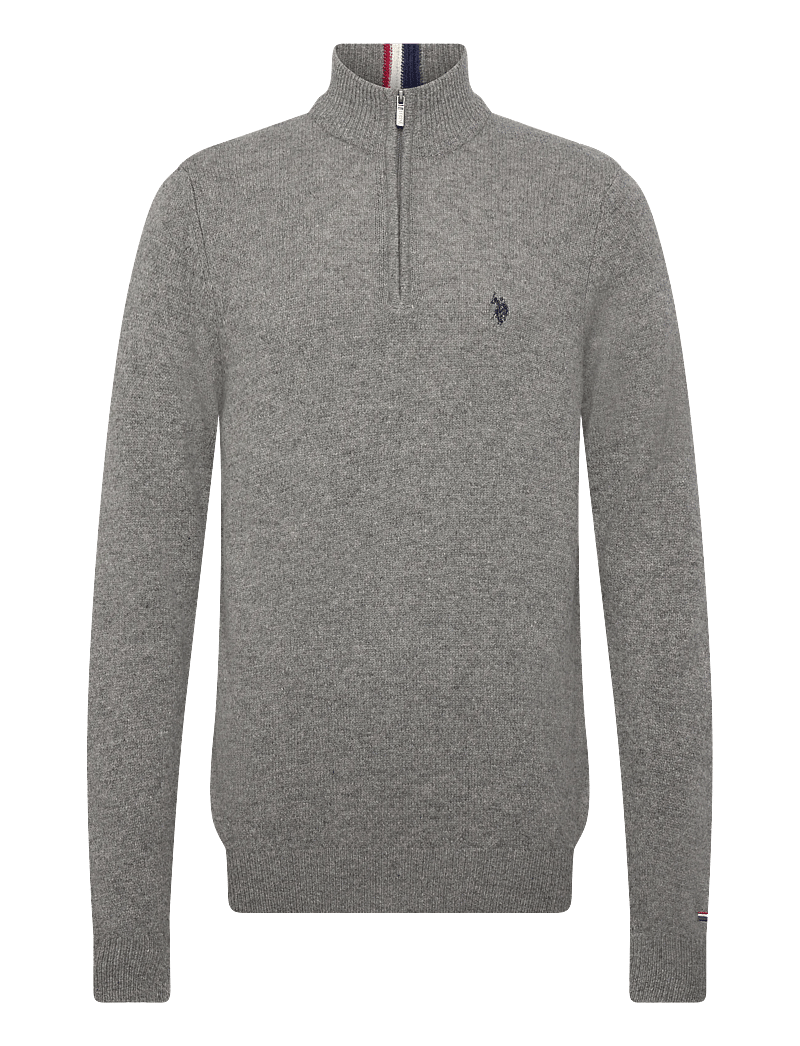 U.S. Polo Assn. - KEVIN REG LW HZ USPA M KNIT - half zip-tröjor - grey melange - 0