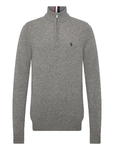 Kevin Reg Lw Hz Uspa M Knit - Half Zip-TrøJer