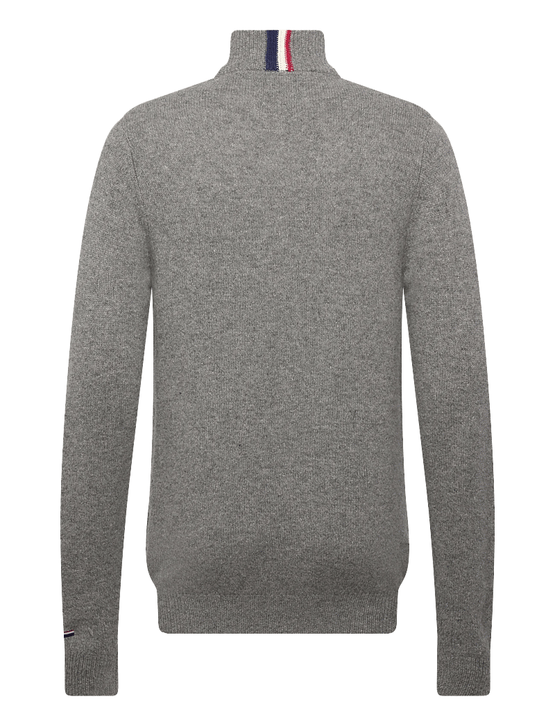 U.S. Polo Assn. - KEVIN REG LW HZ USPA M KNIT - half zip-tröjor - grey melange - 1