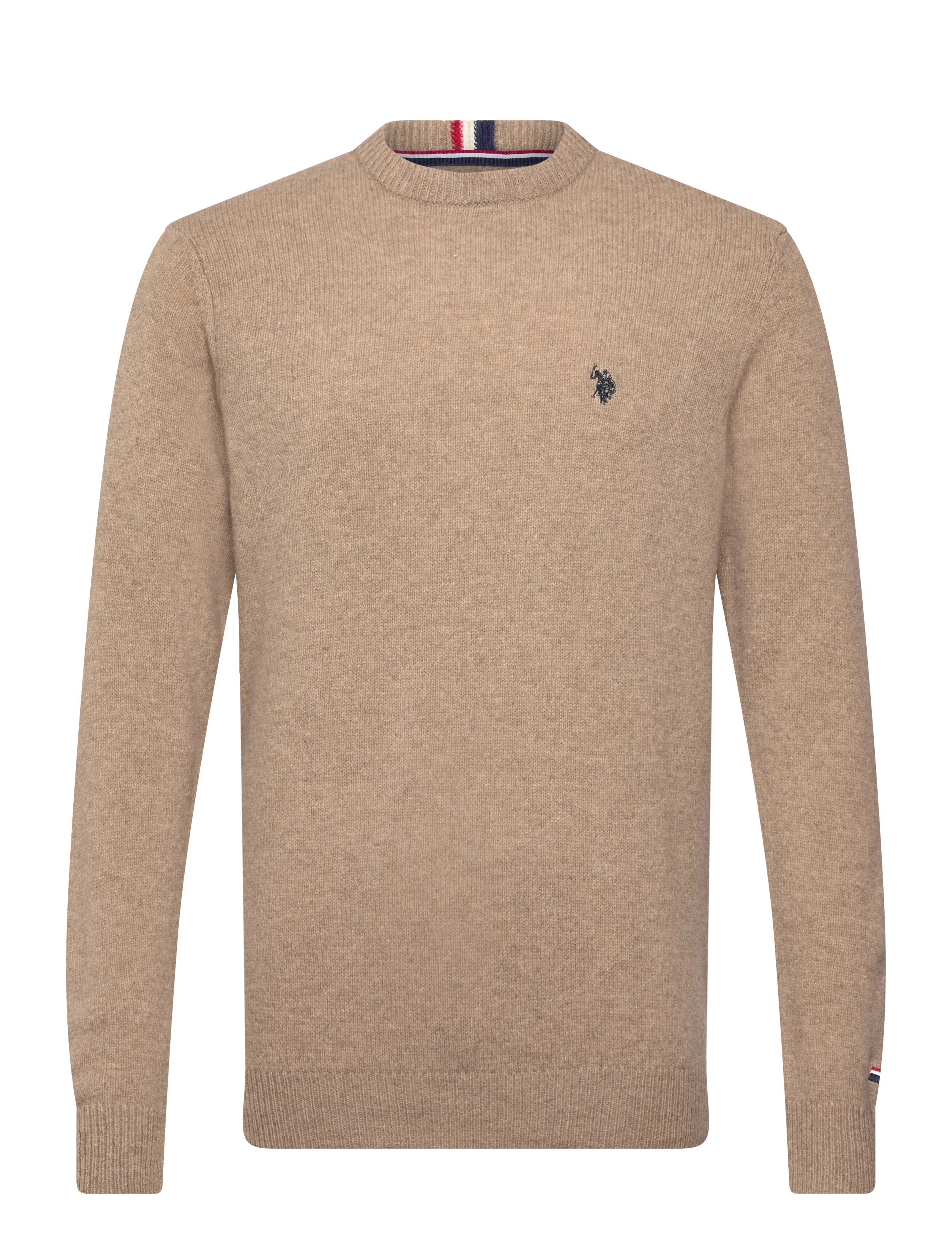 U.S. Polo Assn. KETIL REG LW USPA M KNIT - Rundhals - BROWN MELANGE / beige