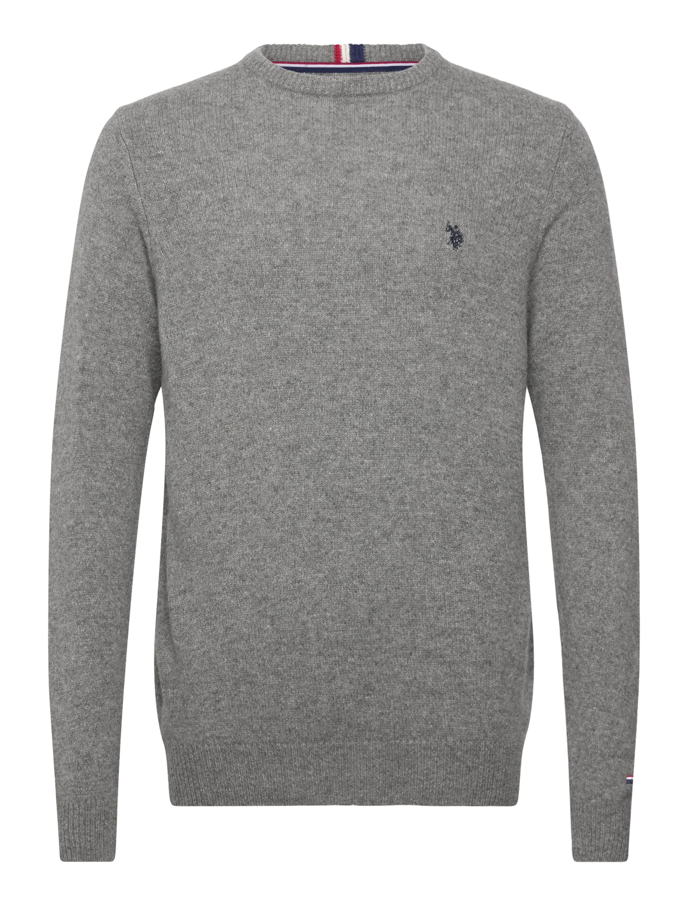 U.S. Polo Assn. KETIL REG LW USPA M KNIT - U.S. Polo Assn. - GREY MELANGE / grey