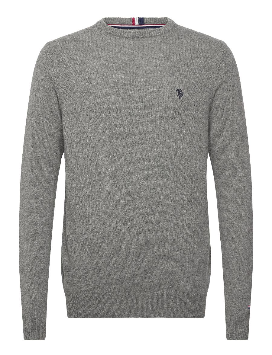 U.S. Polo Assn. - KETIL REG LW USPA M KNIT - round necks - grey melange - 0