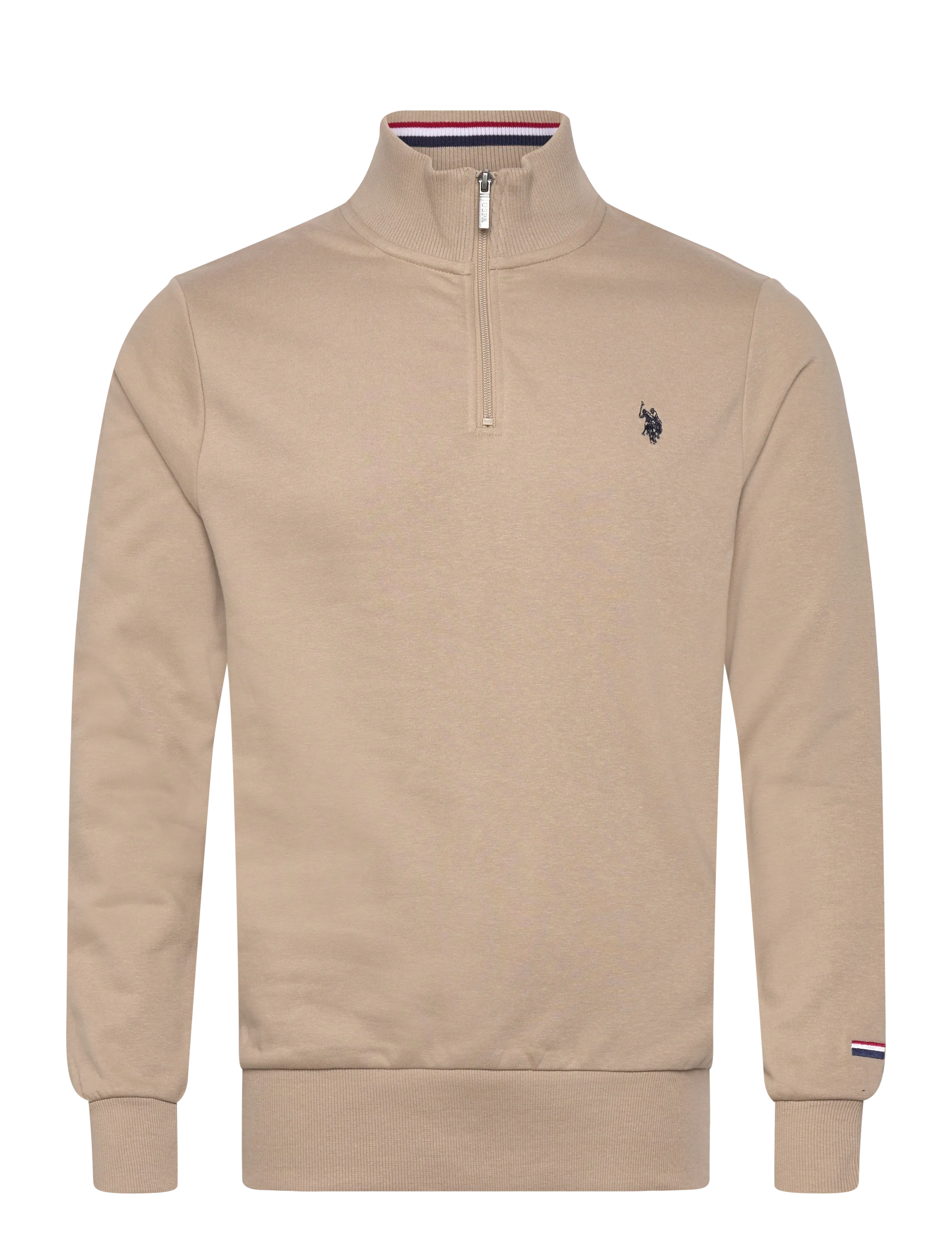 U.S. Polo Assn. KURT REG HZ USPA M SWEAT - Tøj - 16-1104TCX CROCKERY / brown