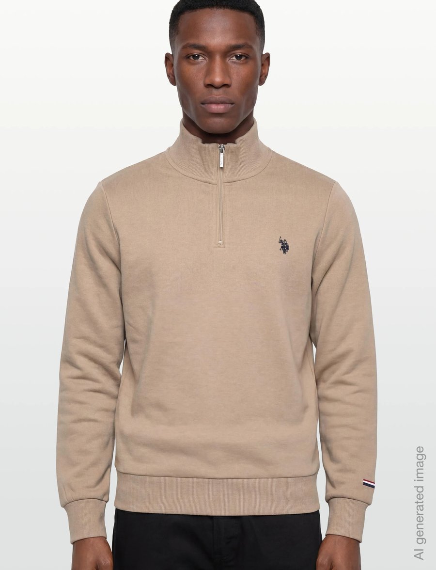U.S. Polo Assn. - KURT REG HZ USPA M SWEAT - sweatshirts - 16-1104tcx crockery - 3