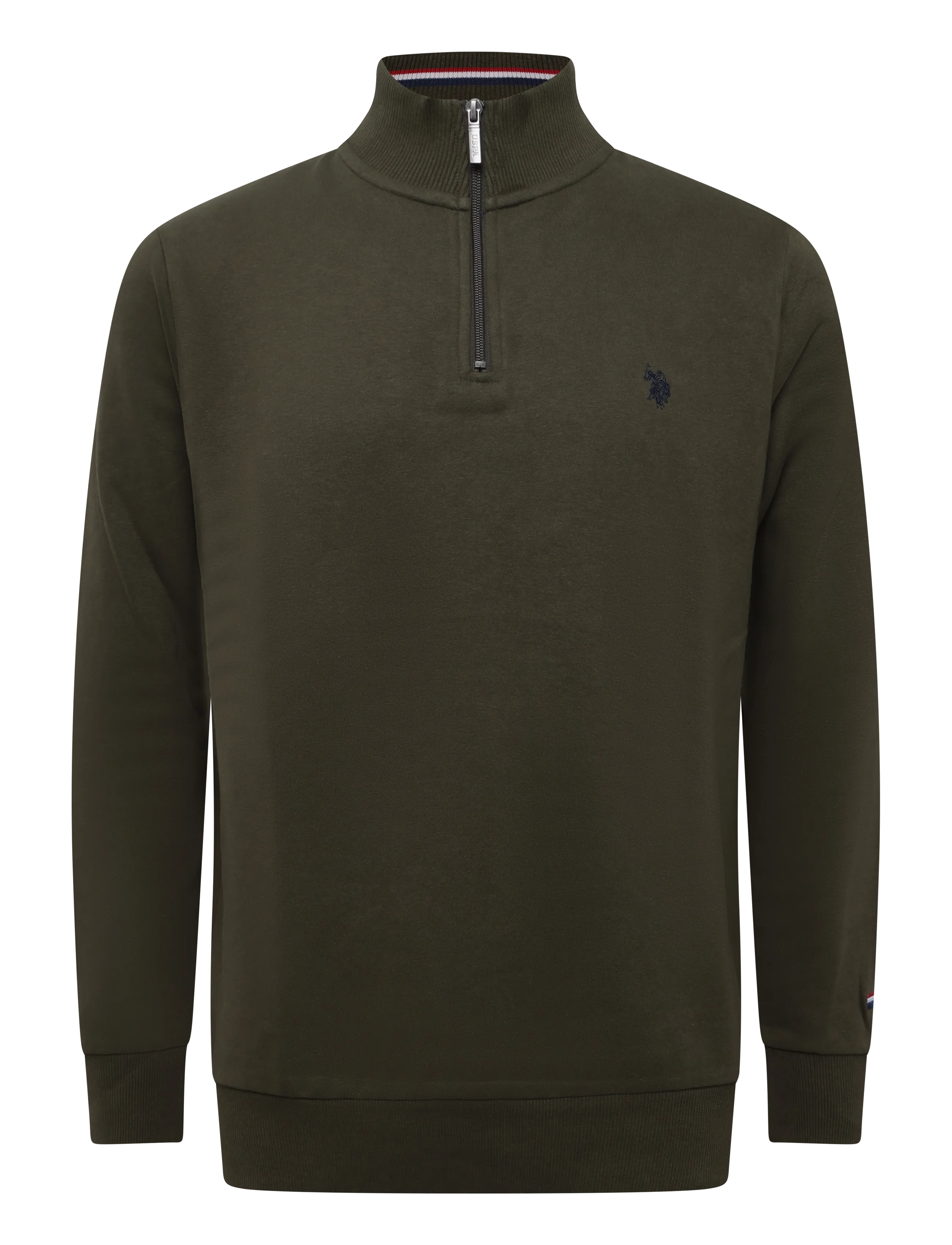 U.S. Polo Assn. KURT REG HZ USPA M SWEAT - Streetstyle - FOREST NIGHT / khaki/green