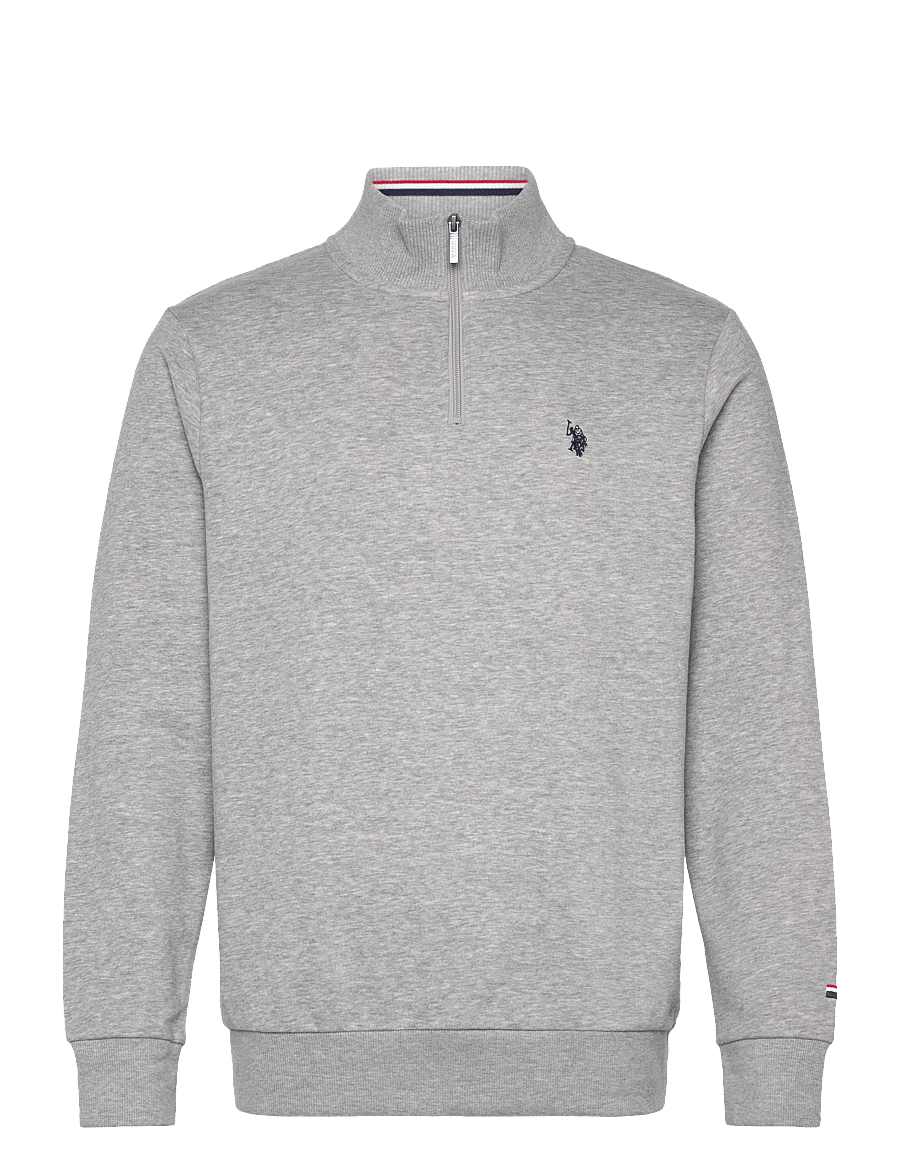 U.S. Polo Assn. - KURT REG HZ USPA M SWEAT - sweatshirts - grey melange - 1