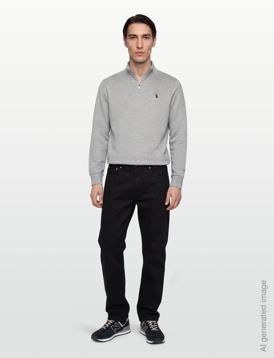 U.S. Polo Assn. - KURT REG HZ USPA M SWEAT - sweatshirts - grey melange - 0