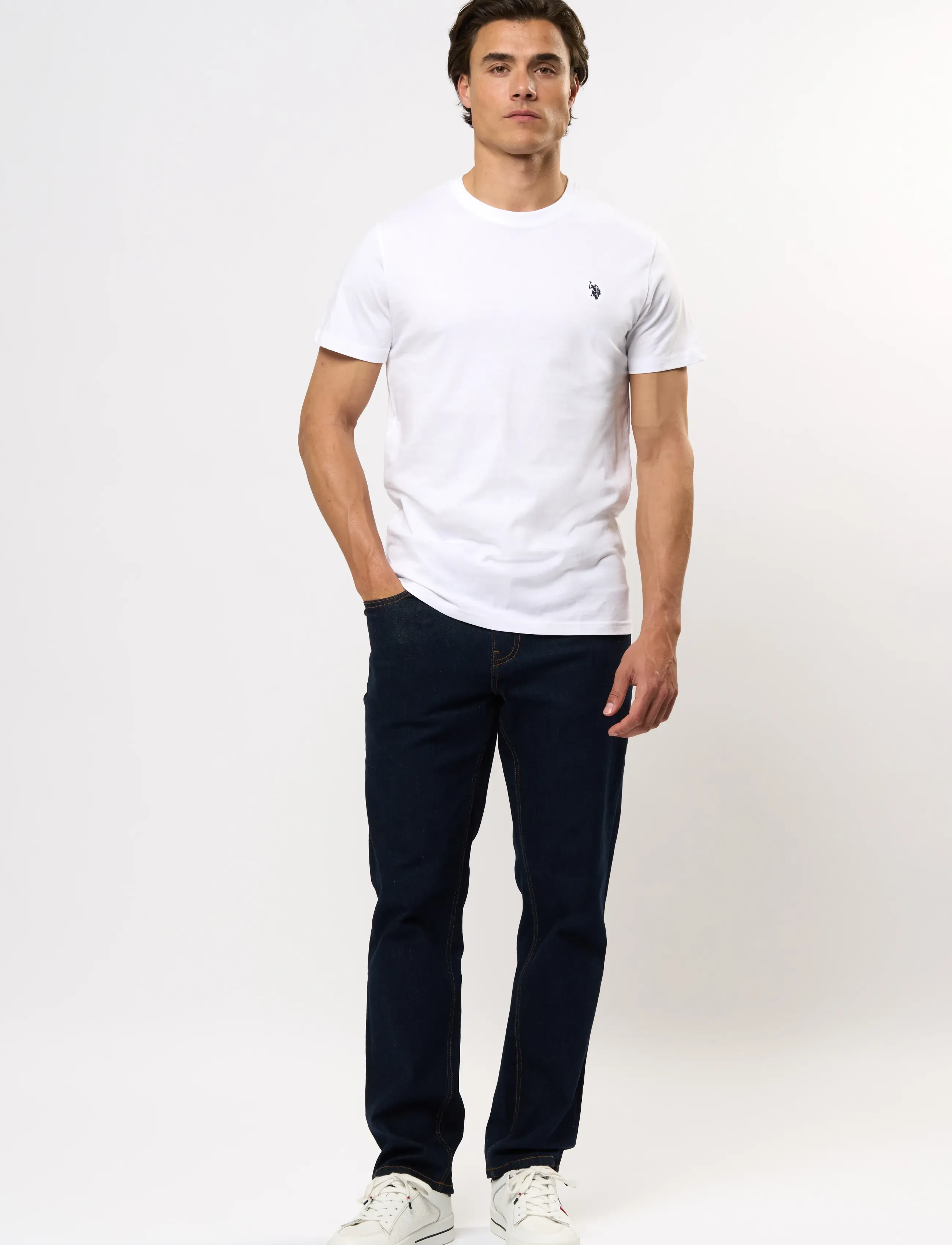 U.S. Polo Assn. - USPA T-Shirt Arjun 3-Pack - multipack t-shirts - 11-0601tcx white - 3