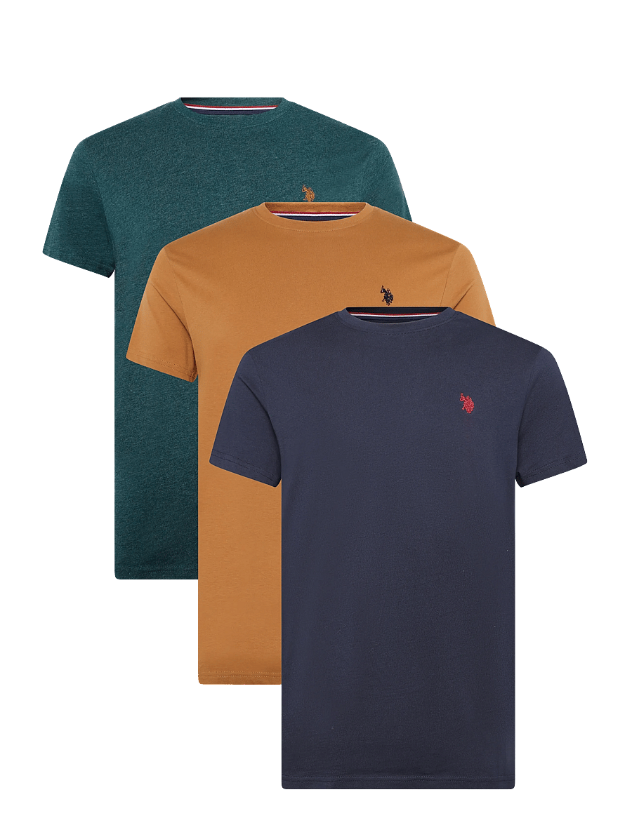 U.S. Polo Assn. - USPA T-Shirt Arjun 3-Pack - t-särkide multipakk - darksap/brownsugar/rainformel - 1