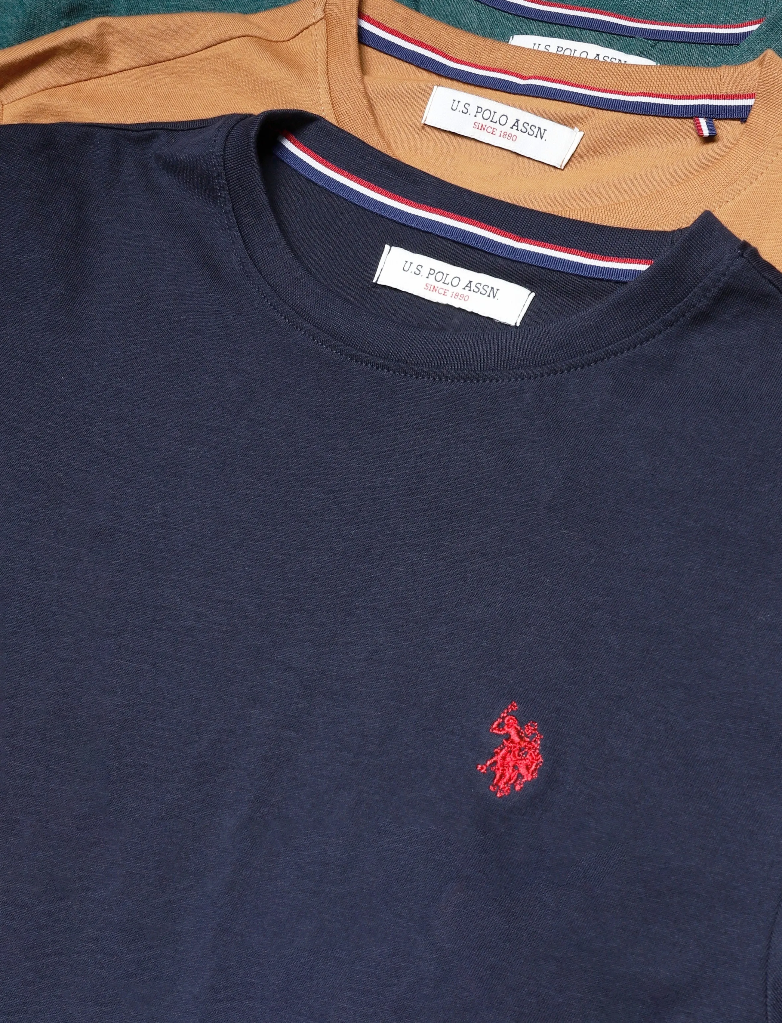 U.S. Polo Assn. - USPA T-Shirt Arjun 3-Pack - höstkläder - darksap/brownsugar/rainformel - 2