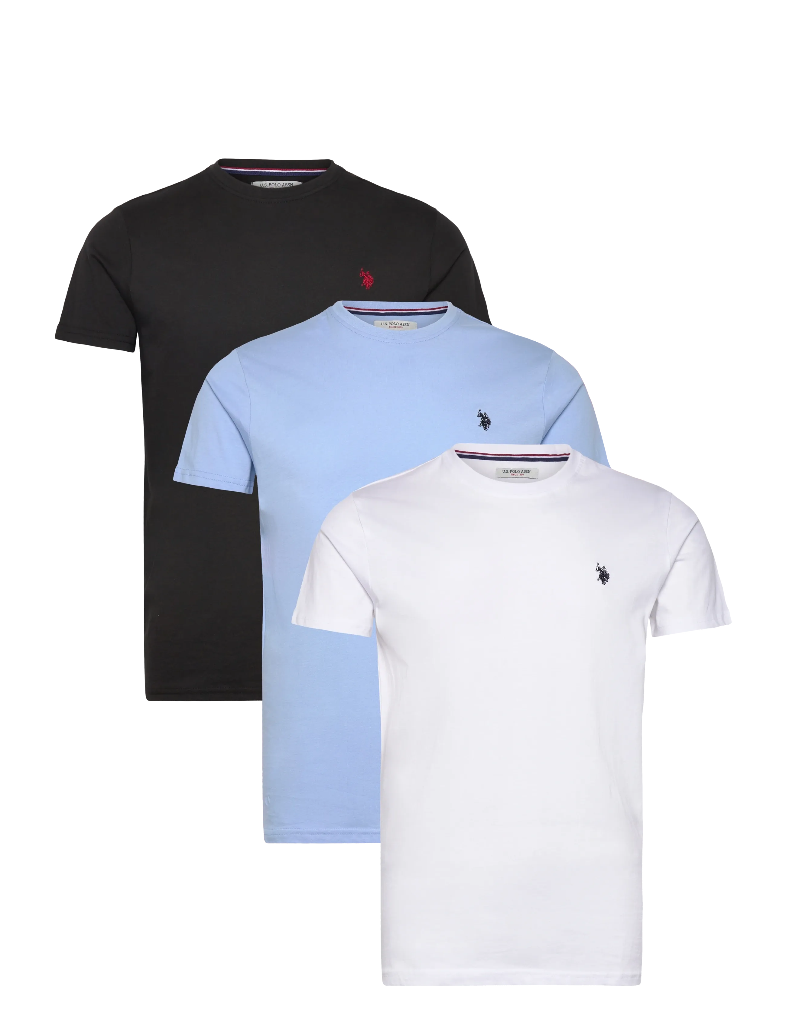 U.S. Polo Assn. USPA T-Shirt Arjun 3-Pack - U.S. Polo Assn. - TAP SHOE/BRIGHT WHITE/PLACID B / multi