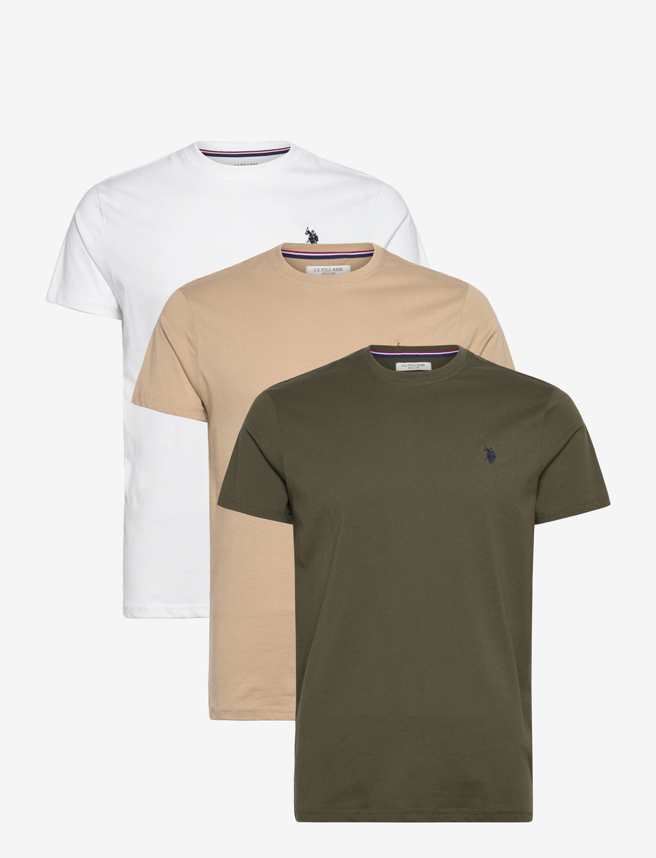 U.S. Polo Assn. - USPA T-Shirt Arjun 3-Pack - t-särkide multipakk - white/forestnight/crockery - 0