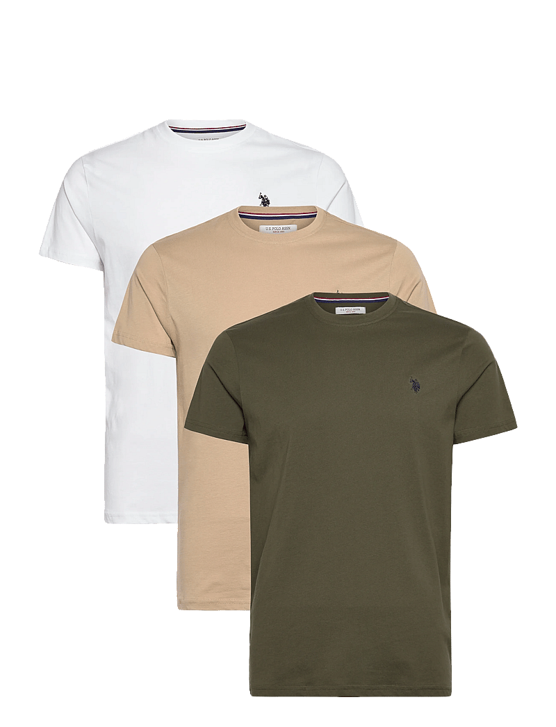 U.S. Polo Assn. - USPA T-Shirt Arjun 3-Pack - t-shirts im multipack - white/forestnight/crockery - 0