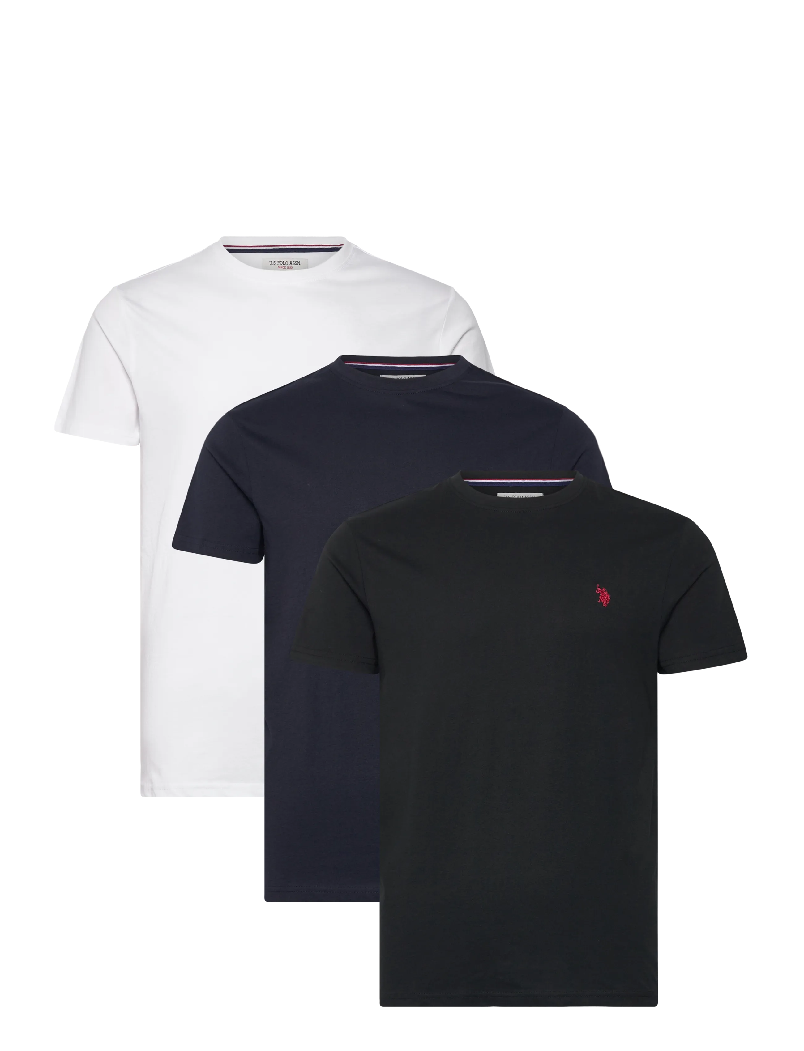 U.S. Polo Assn. USPA T-Shirt Arjun 3-Pack - Tøj - TAP SHOE/BRIGHT WHITE/DARK SAP / multi