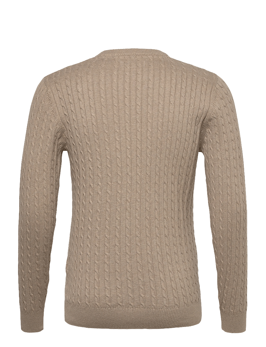U.S. Polo Assn. - MADS REG COT USPA M KNIT - ronde hals - 16-1104tcx crockery melange - 2