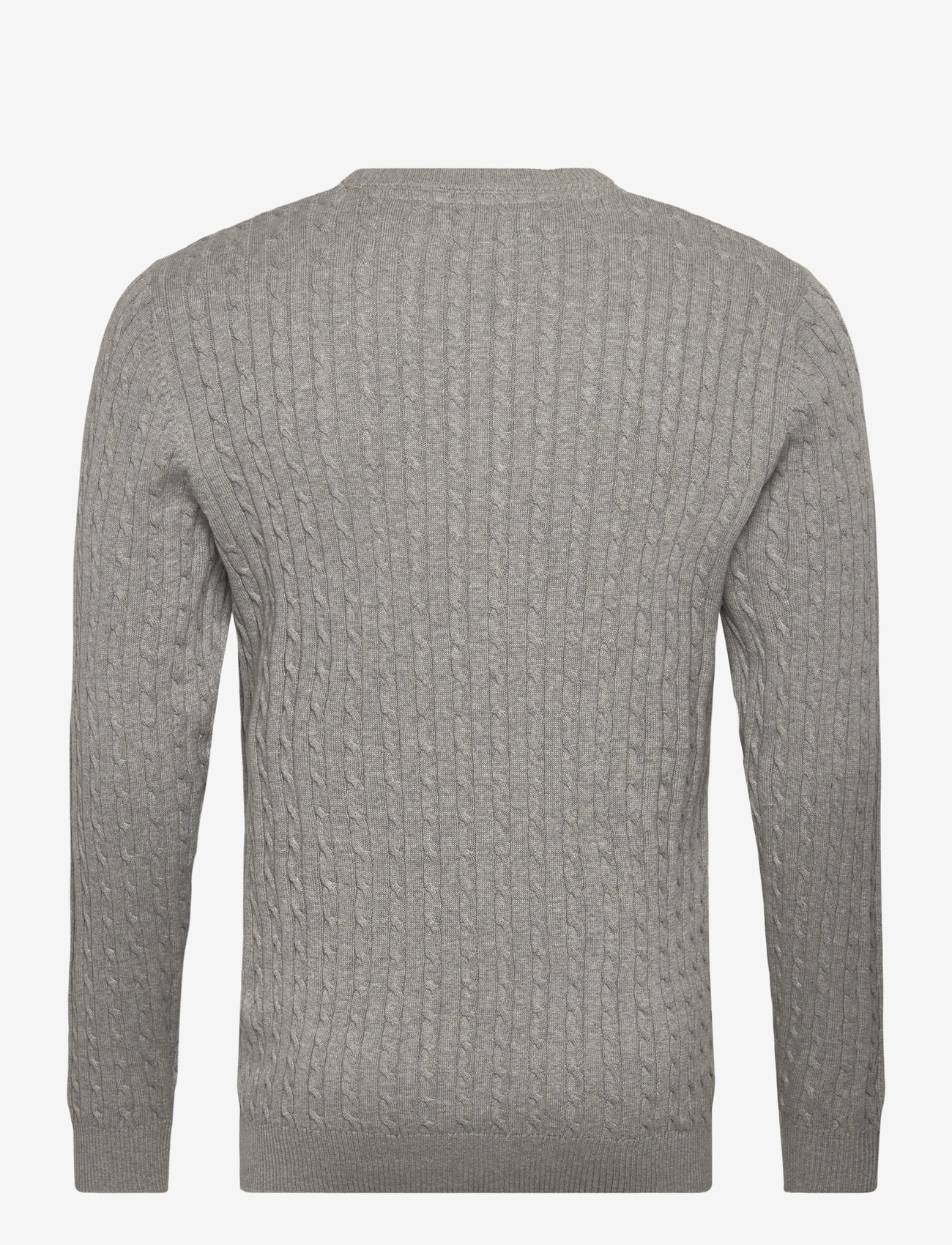 U.S. Polo Assn. - MADS REG COT USPA M KNIT - rund hals - greymelange - 1