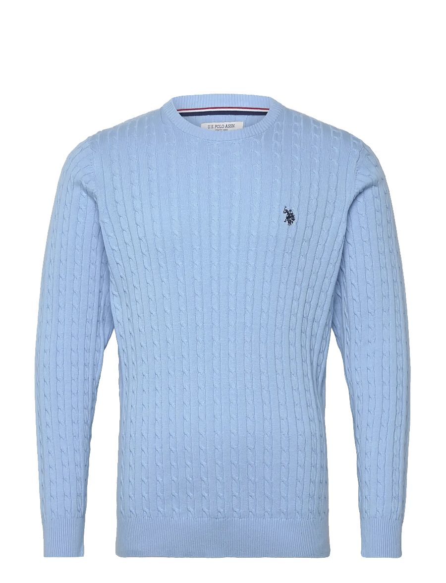 U.S. Polo Assn. - MADS REG COT USPA M KNIT - rundhals - placid blue - 1