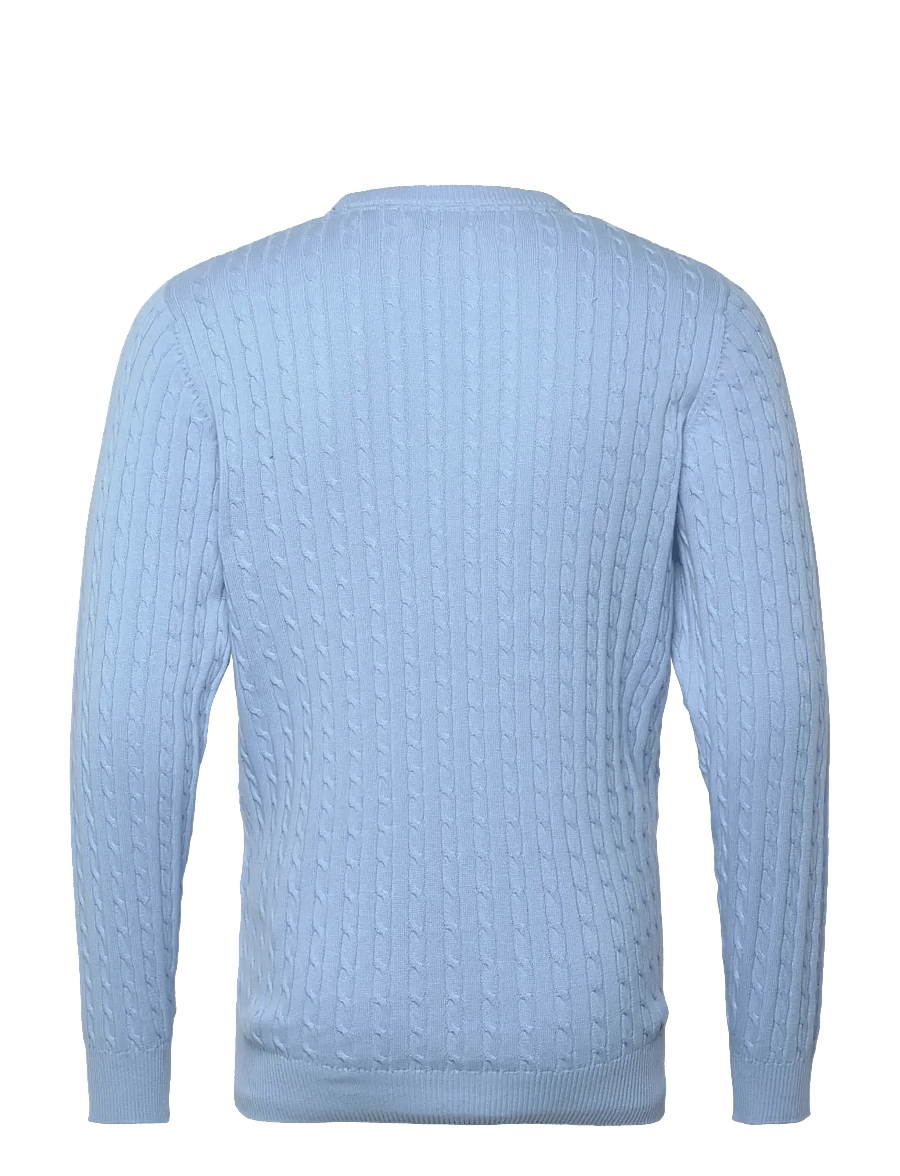 U.S. Polo Assn. - MADS REG COT USPA M KNIT - rundhals - placid blue - 2
