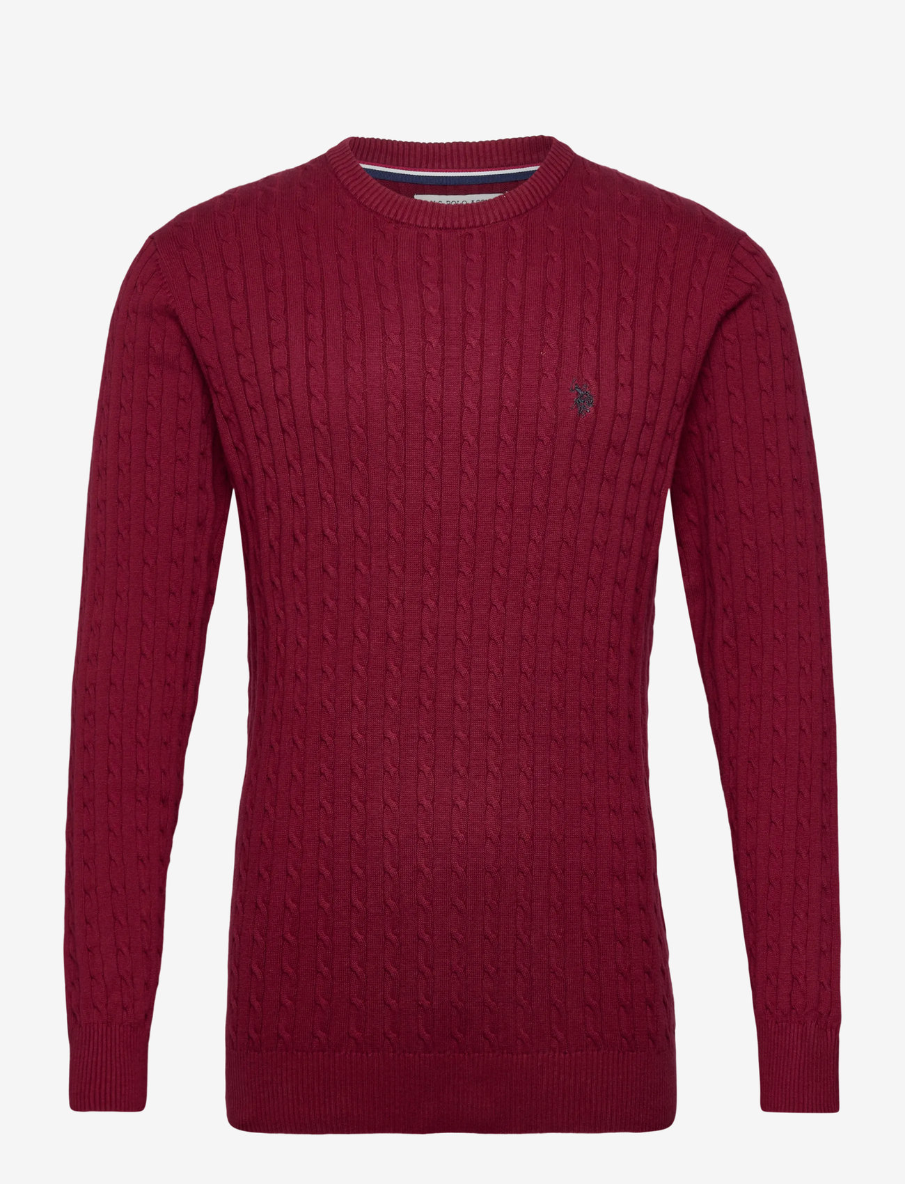 U.S. Polo Assn. - MADS REG COT USPA M KNIT - Ümmarguse kaelusega kudumid - tibetan red - 0