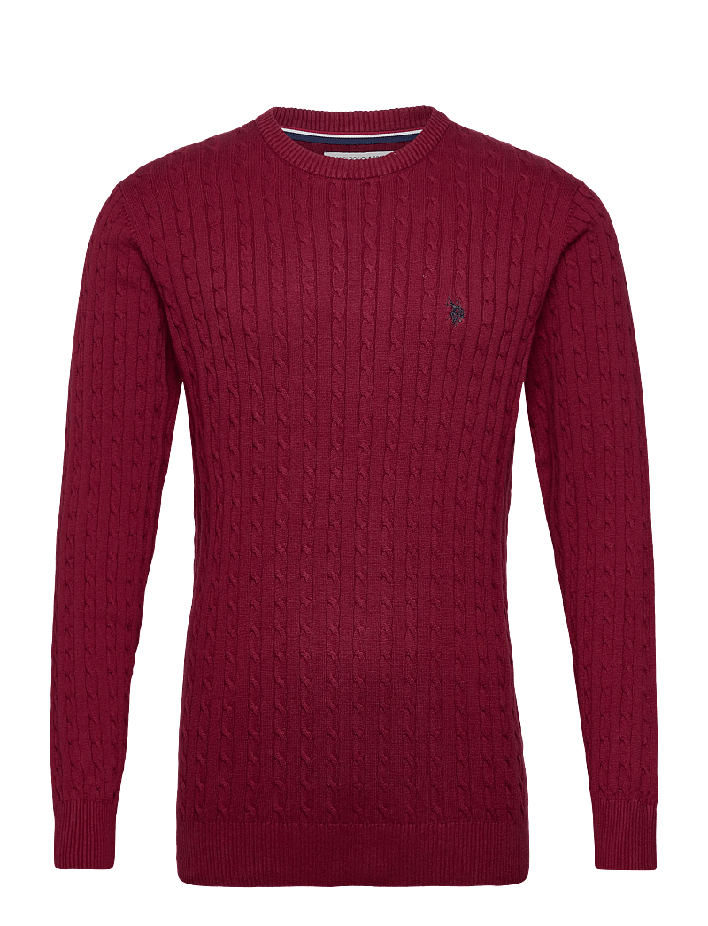U.S. Polo Assn. - MADS REG COT USPA M KNIT - Ümmarguse kaelusega kudumid - tibetan red - 0