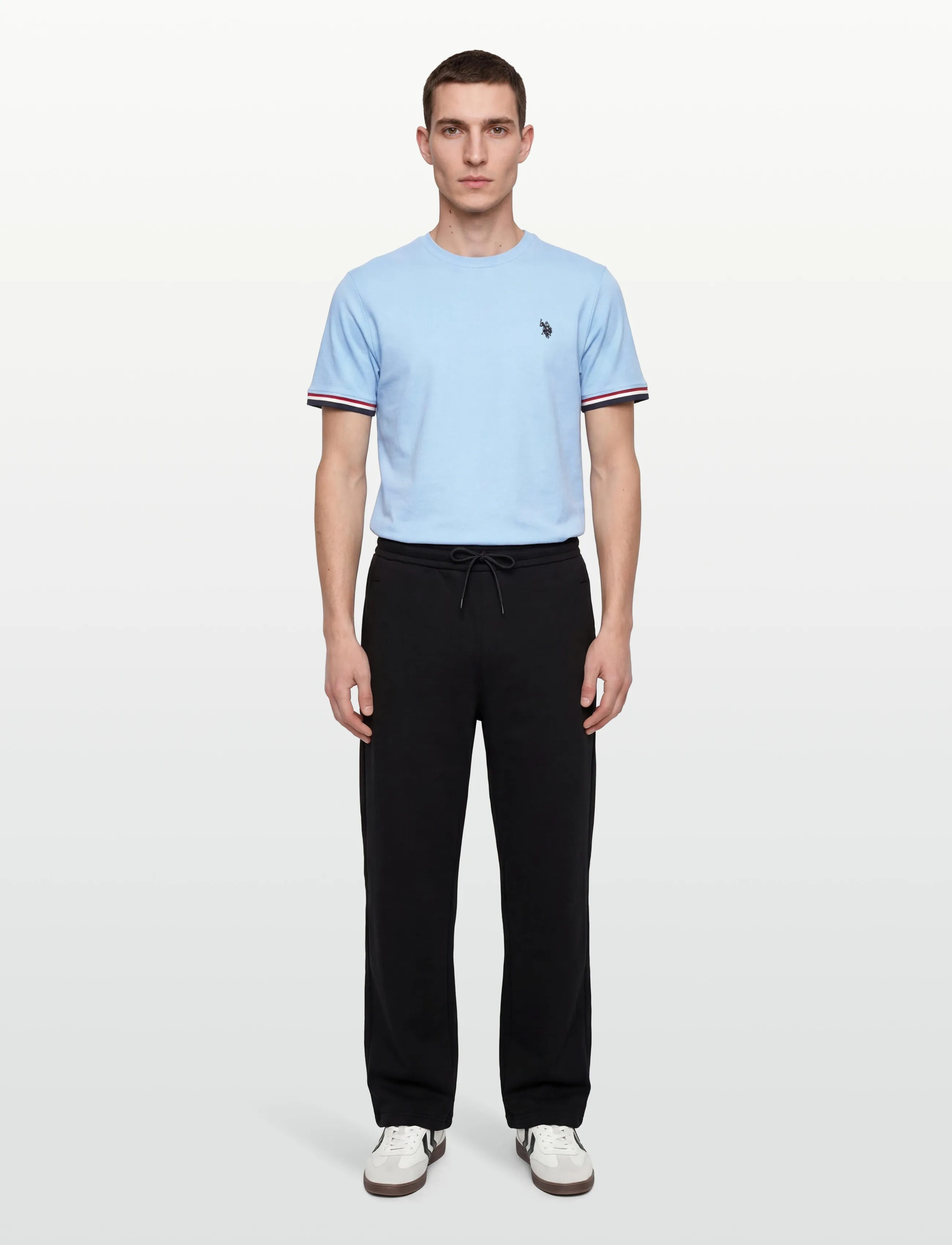 U.S. Polo Assn. NILS COM PI USPA M TEE - Tøj - 15-3920TCX PLACID BLUE / blue