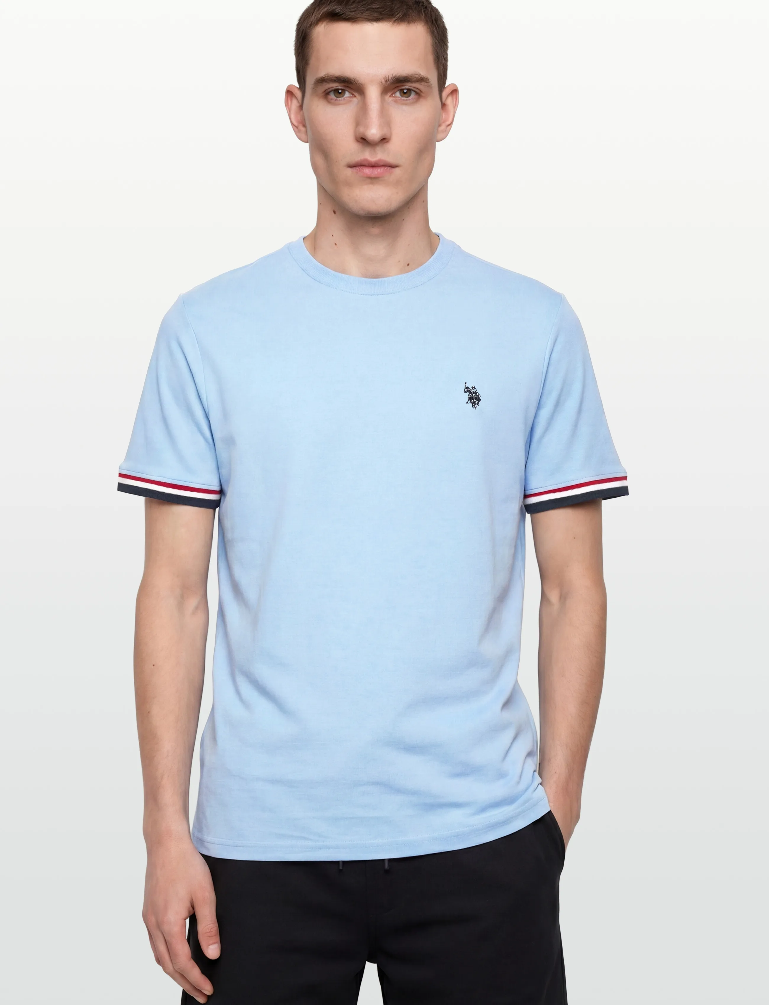 U.S. Polo Assn. - NILS COM PI USPA M TEE - short-sleeved t-shirts - 15-3920tcx placid blue - 3