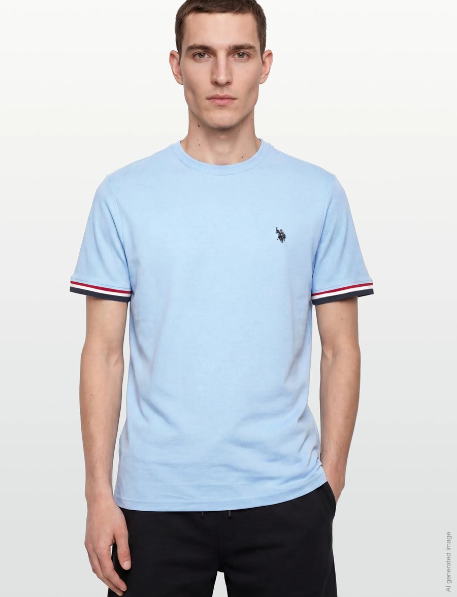 U.S. Polo Assn. - NILS COM PI USPA M TEE - kurzärmelig - 15-3920tcx placid blue - 3