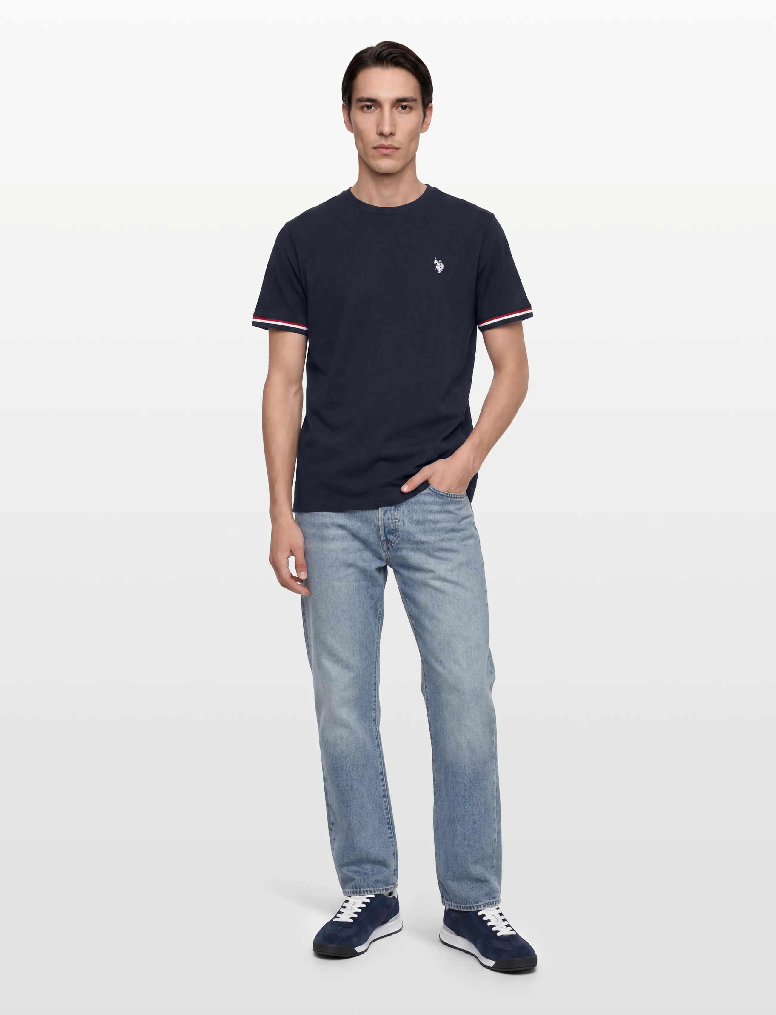 U.S. Polo Assn. NILS COM PI USPA M TEE - Kortärmade t-shirts - DARK SAPPHIRE / navy