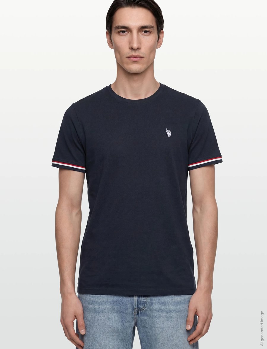 U.S. Polo Assn. - NILS COM PI USPA M TEE - stutterma bolir - dark sapphire - 3