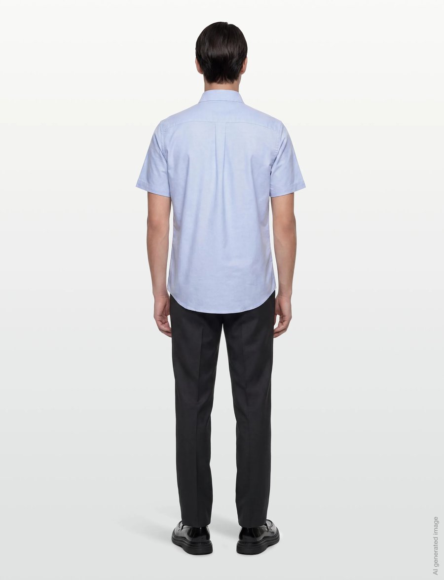 U.S. Polo Assn. - NATAN REG SF USPA M SHIRT - kortærmede skjorter - light blue - 4