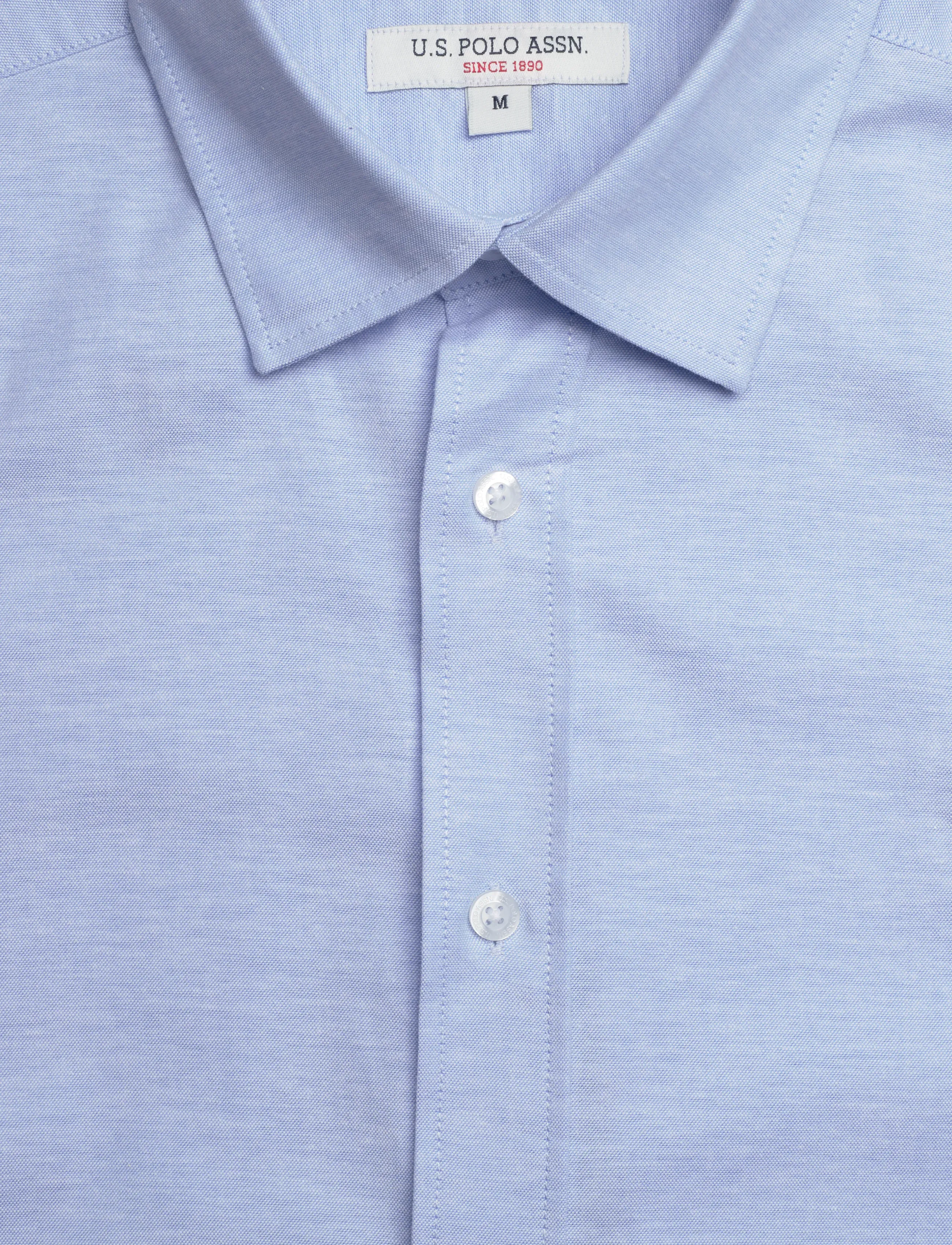 U.S. Polo Assn. - NATAN REG SF USPA M SHIRT - kortærmede skjorter - light blue - 5