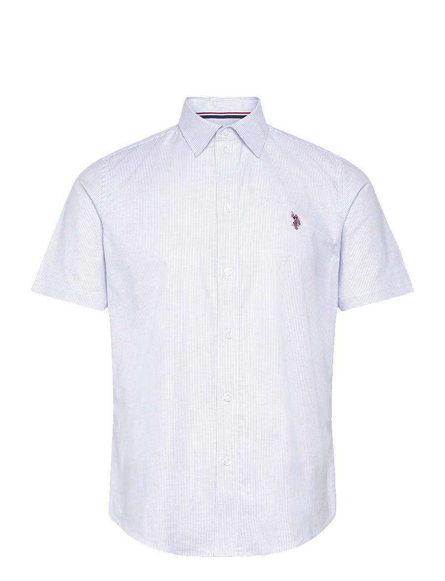 U.S. Polo Assn. - NATAN REG SF USPA M SHIRT - kortærmede skjorter - lt.blue stripe - 1