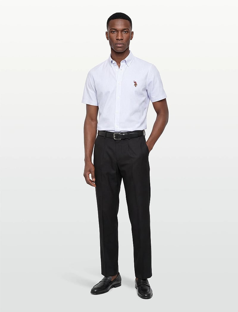 U.S. Polo Assn. - NATAN REG SF USPA M SHIRT - krótki rękaw - lt.blue stripe - 0