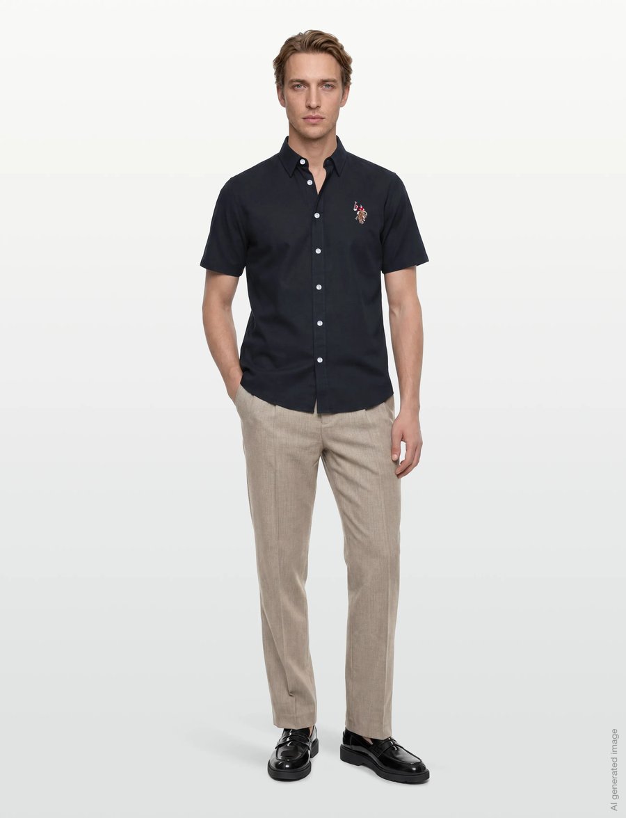 U.S. Polo Assn. - NATAN REG SF USPA M SHIRT - chemises à manches courtes - navy mix - 0
