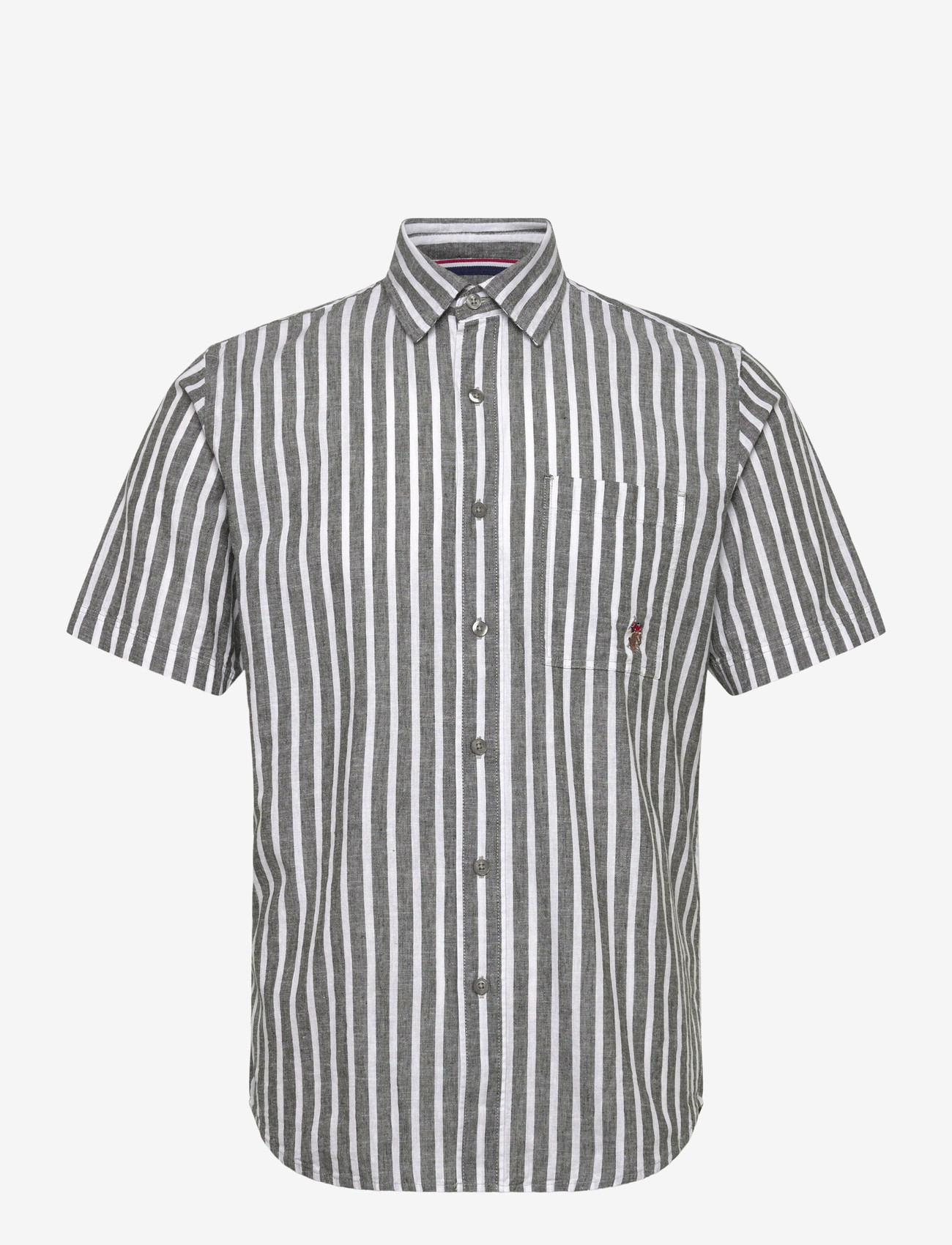 U.S. Polo Assn. - MARLI REG COT LI USPA M SHIRT - leinenhemden - 19-0414tcx forest night - 0