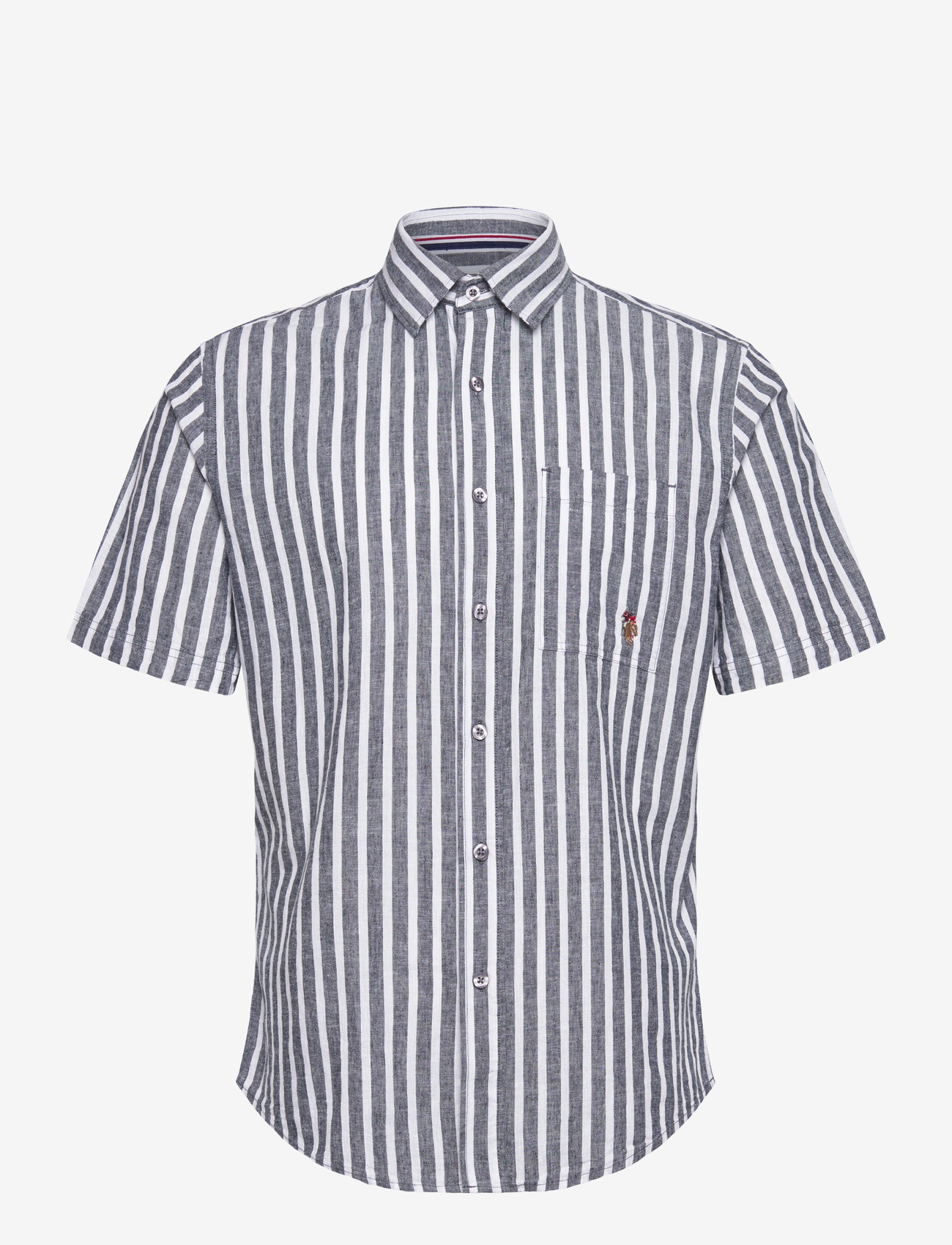 U.S. Polo Assn. - MARLI REG COT LI USPA M SHIRT - linen shirts - 19-4020tcx dark sapphire - 0