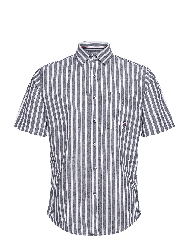 U.S. Polo Assn. - MARLI REG COT LI USPA M SHIRT - linen shirts - 19-4020tcx dark sapphire - 0