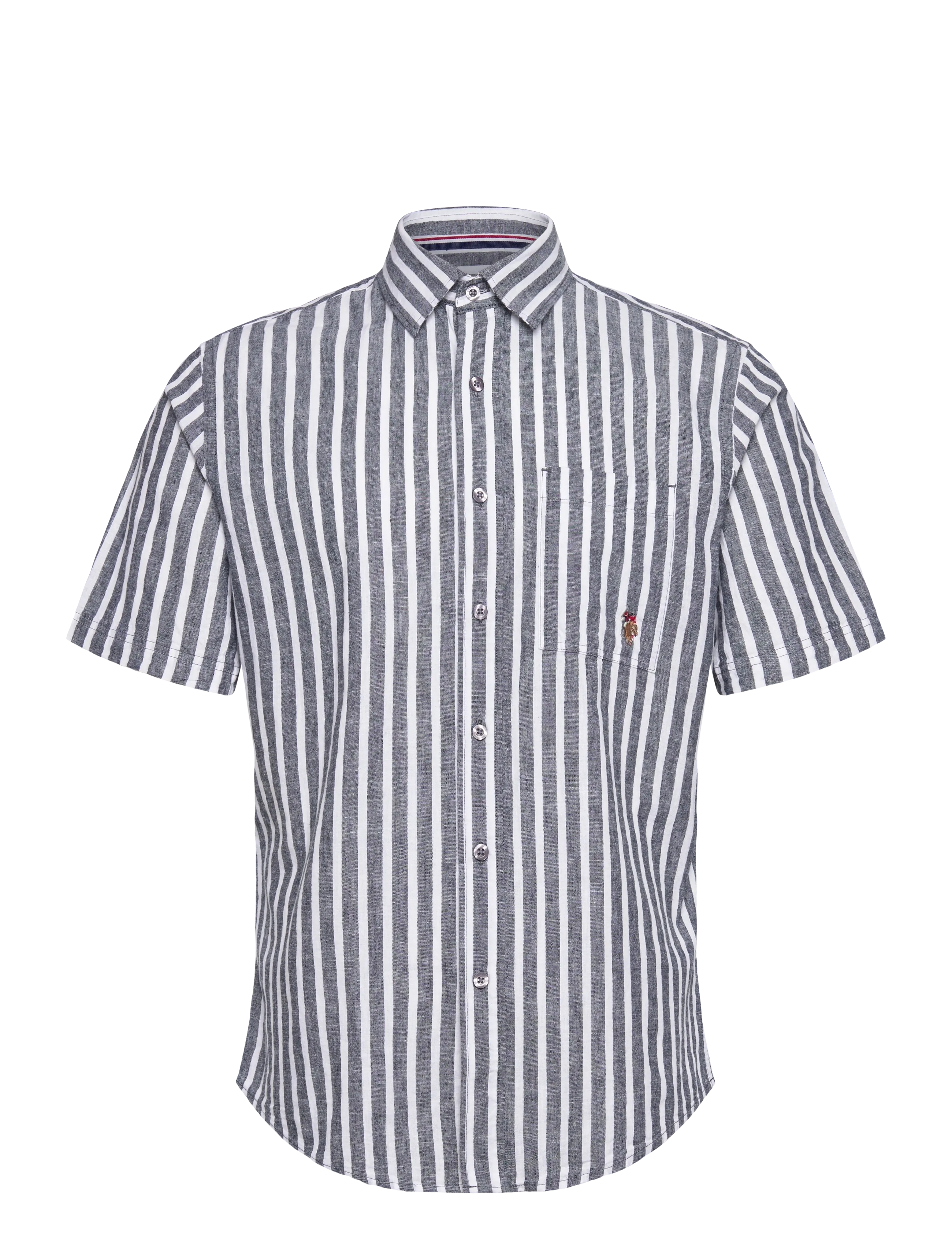 U.S. Polo Assn. MARLI REG COT LI USPA M SHIRT - Skjortor - 19-4020TCX DARK SAPPHIRE / white