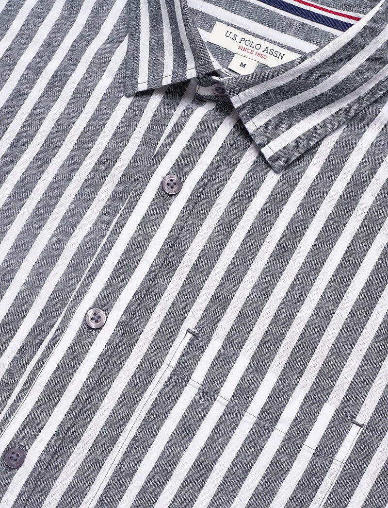 U.S. Polo Assn. - MARLI REG COT LI USPA M SHIRT - linen shirts - 19-4020tcx dark sapphire - 3